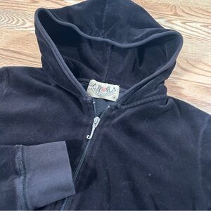 Y2K juicy Couture Dark Brown Velour Zip Up Track Jacket Women's M